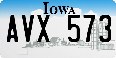 IA license plate AVX573