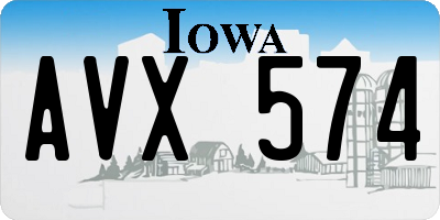 IA license plate AVX574