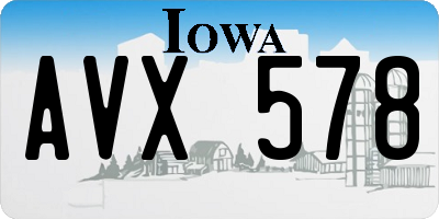 IA license plate AVX578