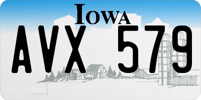 IA license plate AVX579