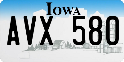 IA license plate AVX580