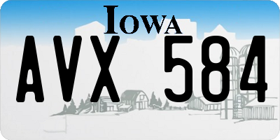 IA license plate AVX584
