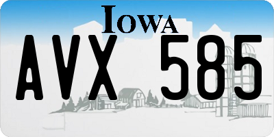 IA license plate AVX585