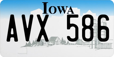 IA license plate AVX586