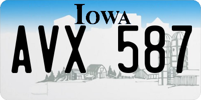 IA license plate AVX587