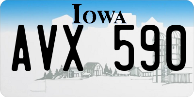 IA license plate AVX590