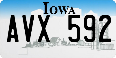 IA license plate AVX592