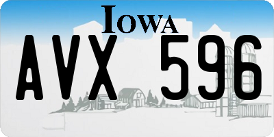 IA license plate AVX596
