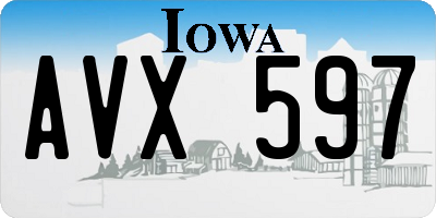 IA license plate AVX597