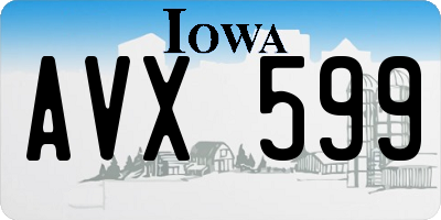 IA license plate AVX599