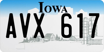 IA license plate AVX617