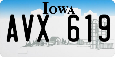 IA license plate AVX619