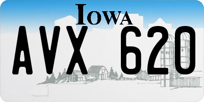 IA license plate AVX620
