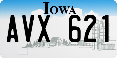 IA license plate AVX621