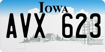 IA license plate AVX623