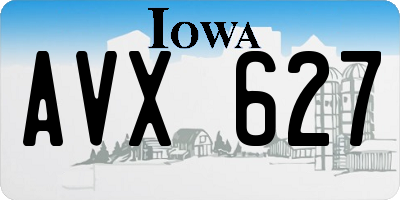 IA license plate AVX627