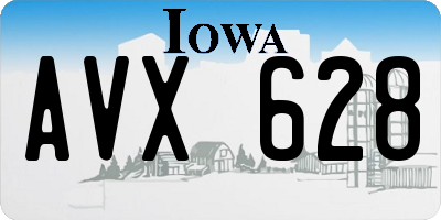 IA license plate AVX628