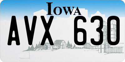 IA license plate AVX630