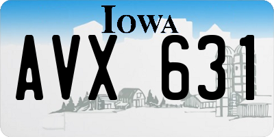 IA license plate AVX631