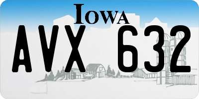 IA license plate AVX632