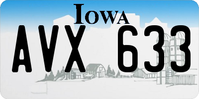 IA license plate AVX633