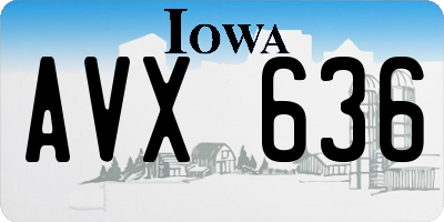 IA license plate AVX636