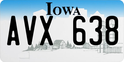 IA license plate AVX638