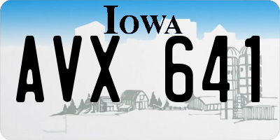 IA license plate AVX641