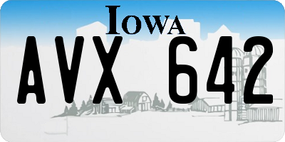 IA license plate AVX642
