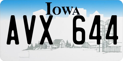IA license plate AVX644