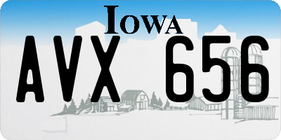 IA license plate AVX656