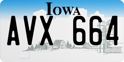 IA license plate AVX664