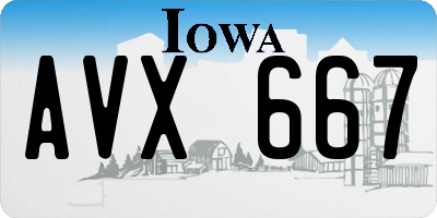 IA license plate AVX667