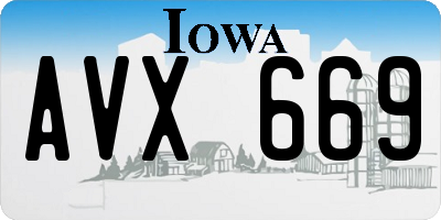IA license plate AVX669