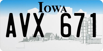 IA license plate AVX671