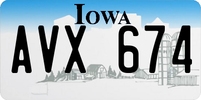 IA license plate AVX674