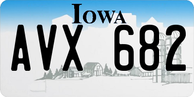 IA license plate AVX682