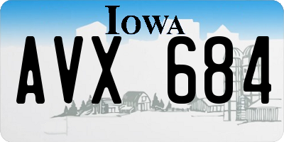 IA license plate AVX684