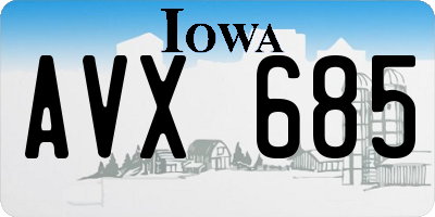 IA license plate AVX685