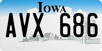 IA license plate AVX686