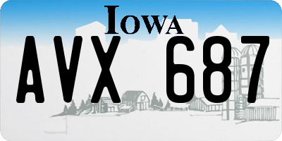 IA license plate AVX687