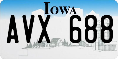 IA license plate AVX688
