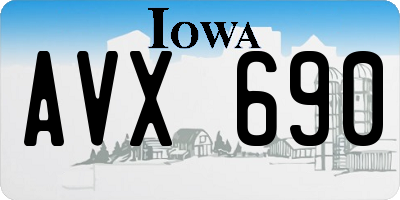 IA license plate AVX690