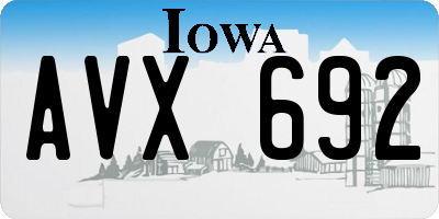 IA license plate AVX692