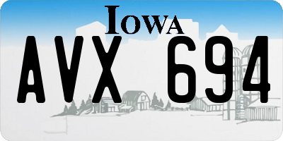 IA license plate AVX694