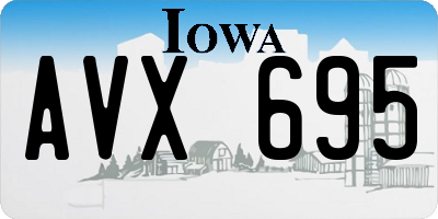 IA license plate AVX695