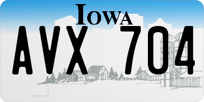 IA license plate AVX704
