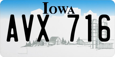 IA license plate AVX716