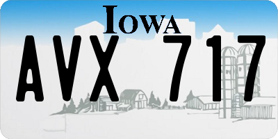 IA license plate AVX717