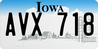 IA license plate AVX718